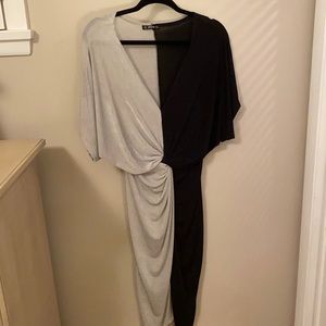 Shein two-tone twist dress